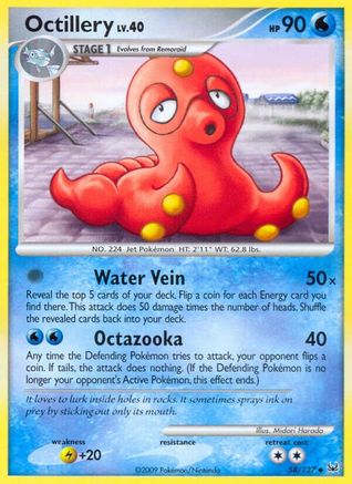 Octillery 058/127 - Reverse Holofoil Platinum