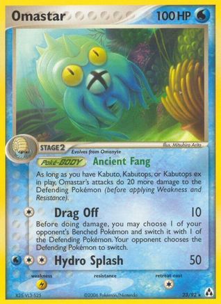 Omastar 023/92 - Reverse Holofoil Legend Maker
