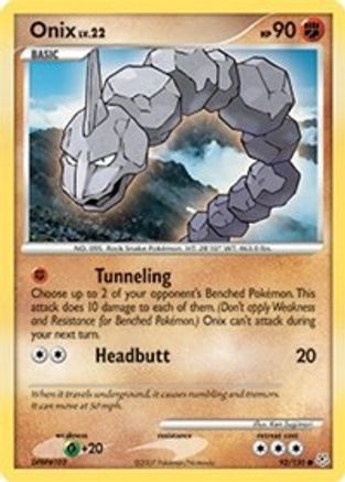 Onix 092/130 - Reverse Holofoil Diamond and Pearl