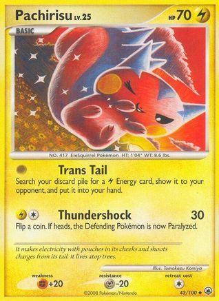 Pachirisu 043/100 - Reverse Holofoil Majestic Dawn