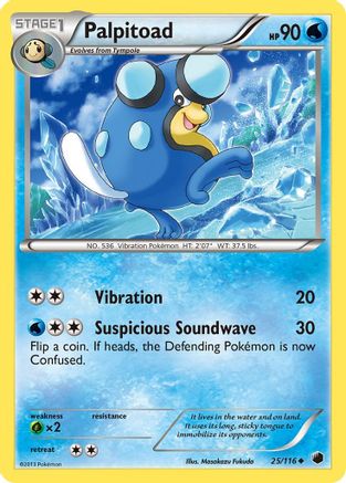 Palpitoad 025/116 - Reverse Holofoil Plasma Freeze