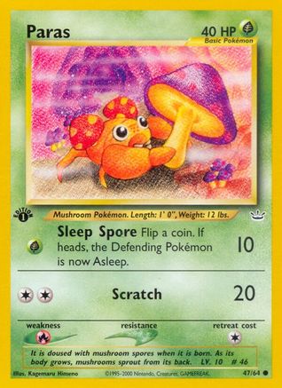 Paras 047/64 - 1st Edition Neo Revelation
