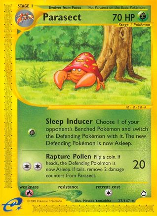 Parasect 027/147 - Reverse Holofoil Aquapolis