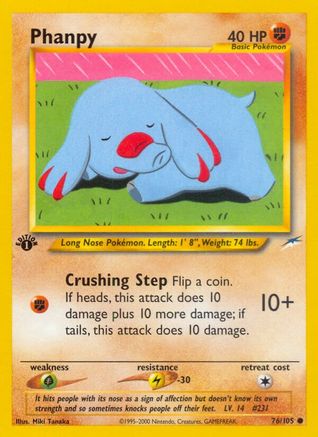 Phanpy 076/105 - 1st Edition Neo Destiny