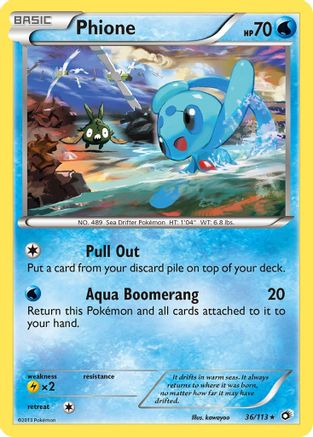 Phione 036/113 - Reverse Holofoil Legendary Treasures
