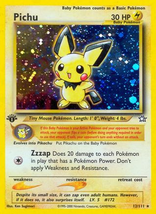Pichu 012/111 - 1st Edition Holofoil Neo Genesis