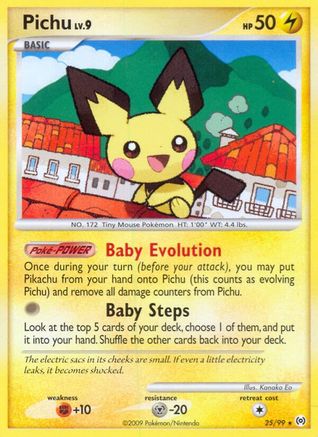 Pichu 025/99 - Reverse Holofoil Arceus
