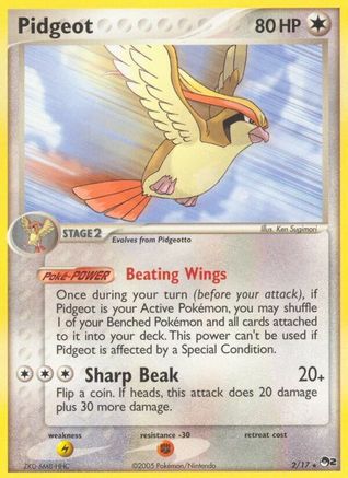Pidgeot 002/017 POP Series 2