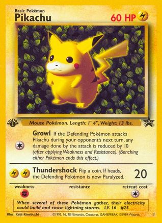 Pikachu (Misprint) 001/53 - 1st Edition WoTC Promo