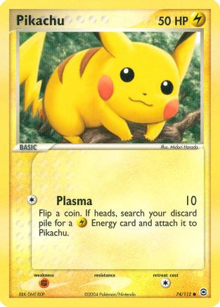 Pikachu 074/112 - Reverse Holofoil FireRed & LeafGreen