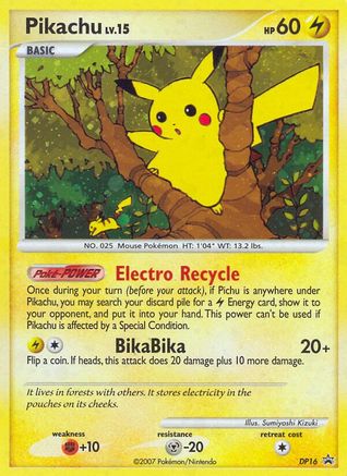 Pikachu DP16 - Holofoil Diamond and Pearl Promos