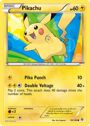 Pikachu 050/149 - Reverse Holofoil Boundaries Crossed