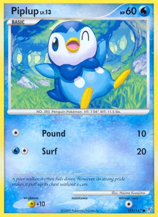 Piplup 121/147 - Reverse Holofoil Supreme Victors