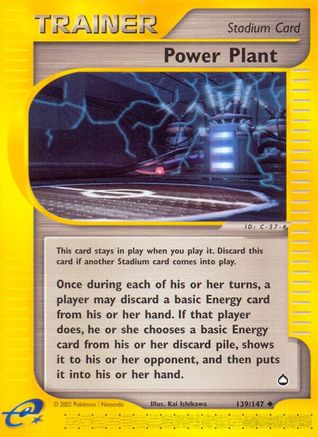 Power Plant 139/147 - Reverse Holofoil Aquapolis