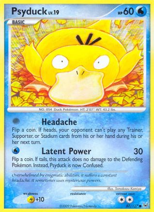 Psyduck 087/127 - Reverse Holofoil Platinum