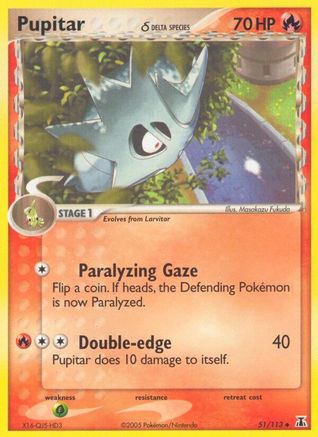 Pupitar (Delta Species) 051/113 - Reverse Holofoil Delta Species