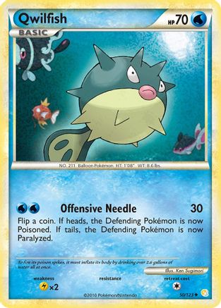 Qwilfish 050/123 - Reverse Holofoil HeartGold SoulSilver