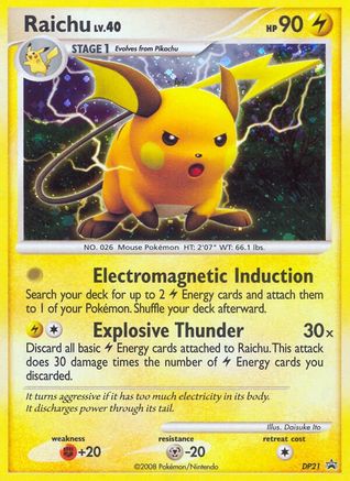 Raichu DP21 - Holofoil Diamond and Pearl Promos