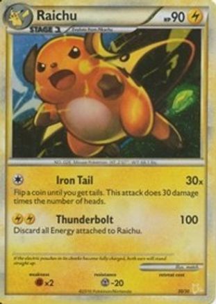 Raichu (#30 Holo) (#30 Holo) 030 - Holofoil HGSS Trainer Kit Gyarados & Raichu