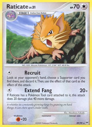 Raticate 029/99 - Reverse Holofoil Arceus