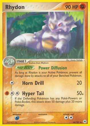 Rhydon 046/101 - Reverse Holofoil Hidden Legends