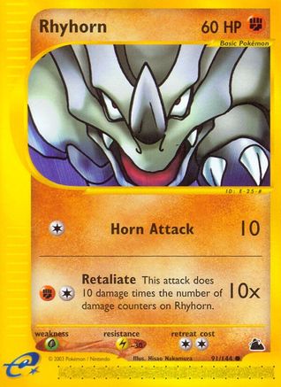 Rhyhorn 091/144 - Reverse Holofoil Skyridge