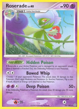 Roserade 023/100 - Reverse Holofoil Stormfront