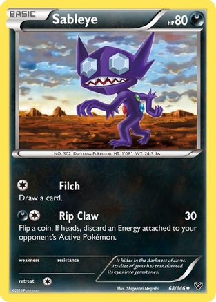 Sableye 068/146 - Reverse Holofoil XY Base Set