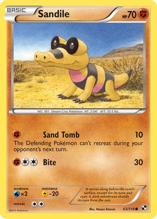 Sandile 063/114 - Reverse Holofoil Black and White