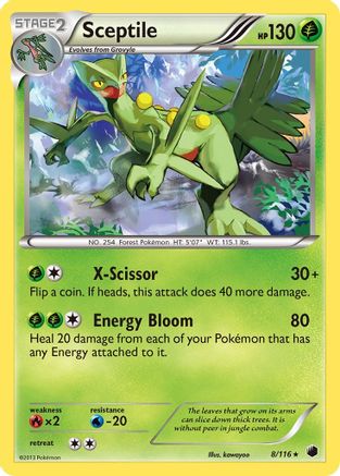 Sceptile 008/116 - Reverse Holofoil Plasma Freeze