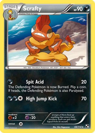 Scrafty 069/114 - Reverse Holofoil Black and White