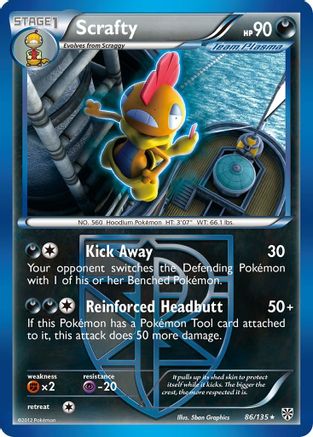 Scrafty (Team Plasma) 086/135 - Reverse Holofoil Plasma Storm