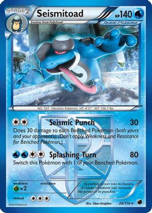 Seismitoad (Team Plasma) 026/116 - Reverse Holofoil Plasma Freeze