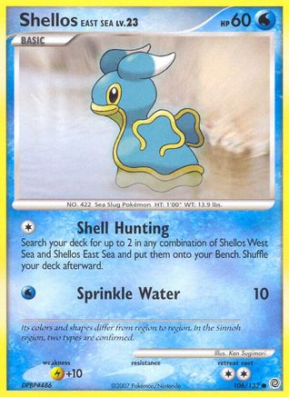 Shellos East Sea 106/132 - Reverse Holofoil Secret Wonders