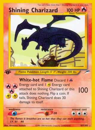 Shining Charizard 107/105 - 1st Edition Holofoil Neo Destiny