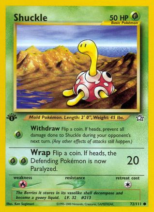 Shuckle 072/111 - 1st Edition Neo Genesis