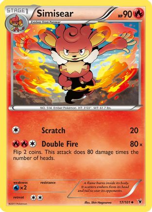 Simisear 017/101 - Reverse Holofoil Noble Victories
