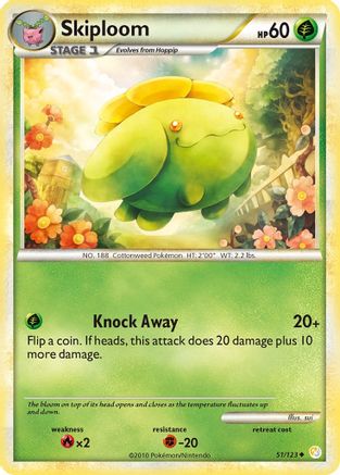 Skiploom 051/123 - Reverse Holofoil HeartGold SoulSilver