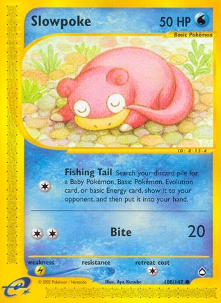Slowpoke 108/147 - Reverse Holofoil Aquapolis