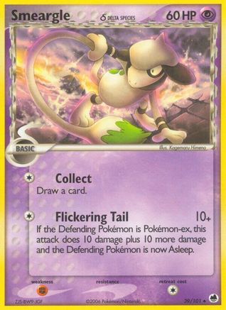 Smeargle (Delta Species) 039/101 - Reverse Holofoil Dragon Frontiers