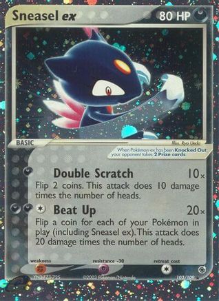 Sneasel ex 103/109 - Holofoil Ruby and Sapphire