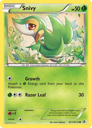 Snivy RC1/RC25 - Holofoil Legendary Treasures Radiant Collection