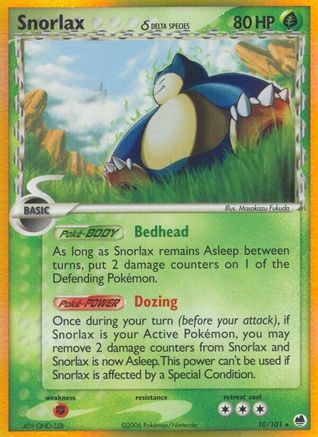 Snorlax (Delta Species) 010/101 - Holofoil Dragon Frontiers
