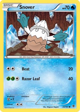 Snover 025/101 - Reverse Holofoil Plasma Blast