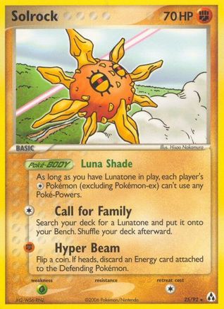 Solrock 025/92 - Reverse Holofoil Legend Maker