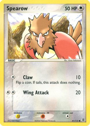 Spearow 081/112 - Reverse Holofoil FireRed & LeafGreen