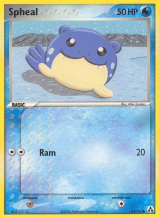 Spheal 065/92 - Reverse Holofoil Legend Maker