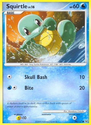 Squirtle 096/127 - Reverse Holofoil Platinum