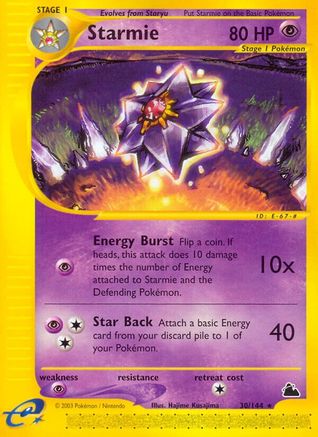 Starmie 030/144 - Reverse Holofoil Skyridge