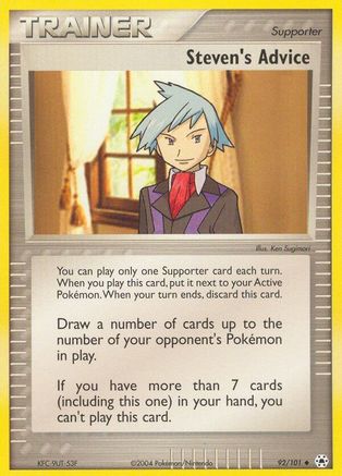 Steven's Advice 092/101 - Reverse Holofoil Hidden Legends